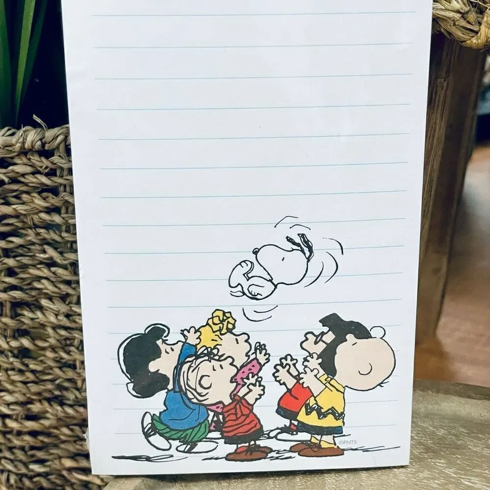 NWT Graphique Magnetic Peanuts Snoopy & Gang Grocery,Shopping,To do List Notepad
